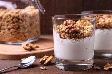 parfait dessert with nuts
