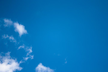 Blue Sky and Clouds. Daylight, mood. View, White clouds in the beautiful blue sky, Clouds in the blue sky. Oxygen, environment.