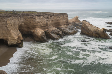 Rocks and crashing waves at Montana de Oro, California