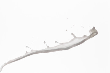 pure fresh white milk splash isolated on white