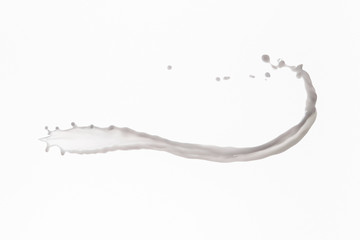 pure fresh white milk splash isolated on white