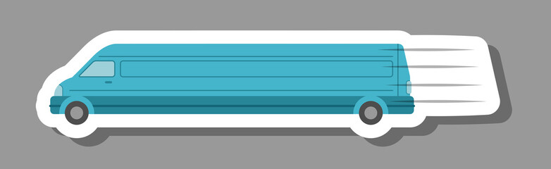 Fototapeta premium Van icon that symbolizes delivery and logistic
