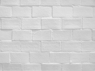 White brick wall with smudges. Brickwall texture or background. Whitewashed walls in the interior are made of old clay bricks.