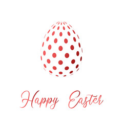 Easter ribbon egg. Vector illustration.