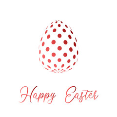 Easter ribbon egg. Vector illustration.