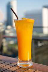 Orange water on Roof top Bangkok