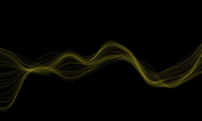 Abstract wave background. Music or technology concept illustration. Vector line design.