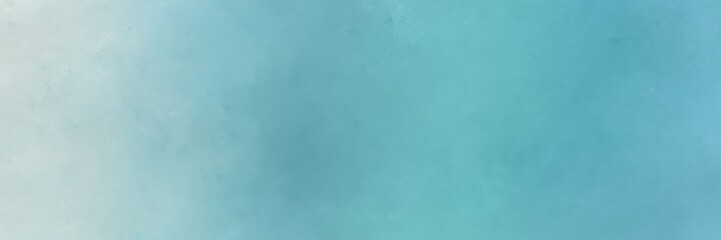 horizontal colorful distressed painting background graphic with medium aqua marine, light gray and pastel blue colors and space for text or image. can be used as background or texture element