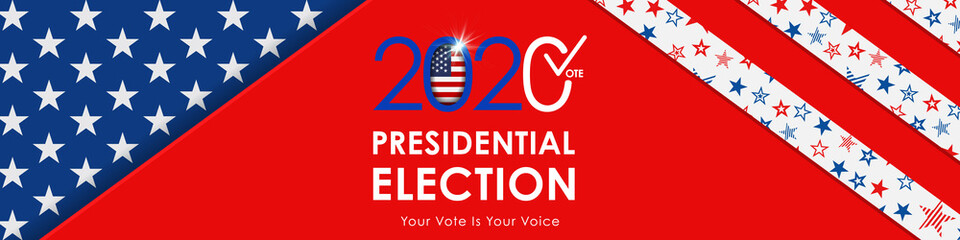 2020 Presidential Election. 2020 United States of America Presidential Election. Vote America Presidential Election Vector Design.