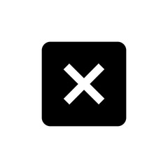 Obraz premium Close flat vector icon isolated on a white background.