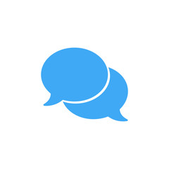 Speech bubbles flat vector icon isolated on a white background.