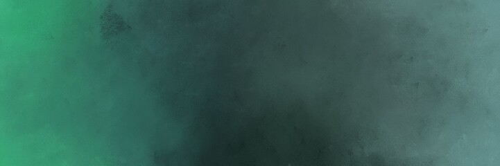 horizontal abstract painting background graphic with dark slate gray, medium sea green and slate gray colors and space for text or image. can be used as background or texture element