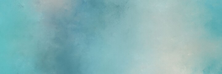 horizontal abstract painting background graphic with medium aqua marine, cadet blue and ash gray colors. free space for text or graphic