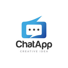 Chat Communication Logo Design Vector