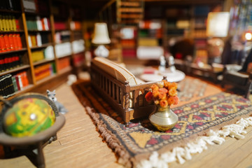 miniature model toy cars and home