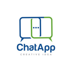 Fototapeta premium Chat Communication Logo Design Vector