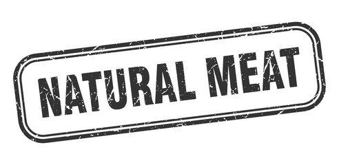 natural meat stamp. natural meat square grunge black sign