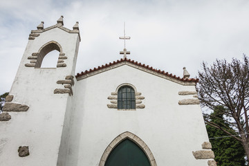 Fototapeta na wymiar Architecture detail of the chapel of S. Lourenco near Esposende