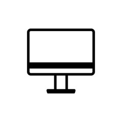 Computer icon. Display screen symbol. Logo design element