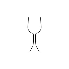 Wine glass icon. Alcohol drink cup symbol. Logo design element