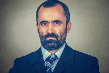 Portrait of a serious man