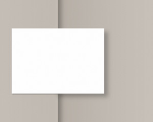 Paper A4 photo mockup. Horizontal blank paper mockup template. Mockup scene. Top view. Photo mockup with clipping path.