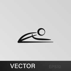 Obraz premium yoga icon. Element of healthy life icon. Premium quality graphic design icon. Signs and symbols collection icon for websites, web design, mobile app