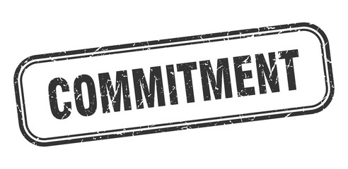 commitment stamp. commitment square grunge black sign