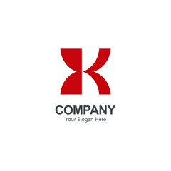 letter logo B & k. design combination of 2 letters into one unique and simple logo. modern template. with red texture. for the company's brand and graphic design. illustration vector