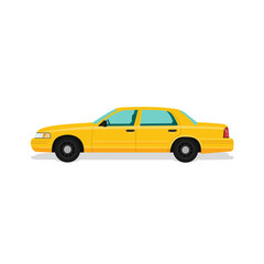Fototapeta na wymiar Taxi yellow car cab.