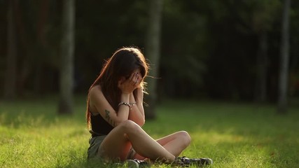 Millennial woman feeling regret rememebering traumatic event, feeling hopeless