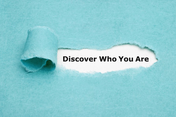 Discover Who You Are Finding Yourself Concept