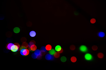 Multi-colored bokeh. Colored glare texture