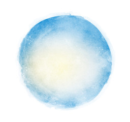 Fototapeta na wymiar Watercolor circle on white as background
