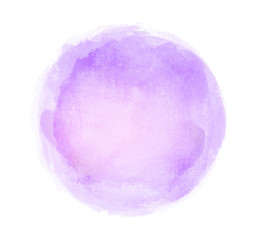 Watercolor circle on white as background