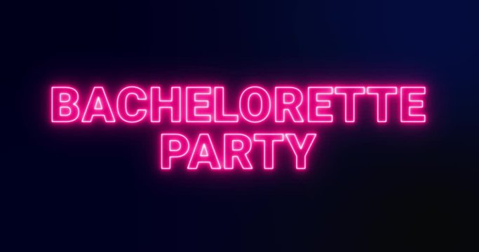 Bachelorette Party Neon Sign Video