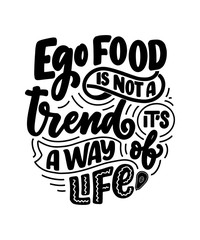 Obraz premium Vector card with hand drawn unique typography design element for greeting cards, decoration, prints and posters. Handwritten lettering quote about kitchen and cooking.