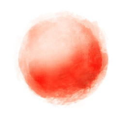 Watercolor circle on white as background
