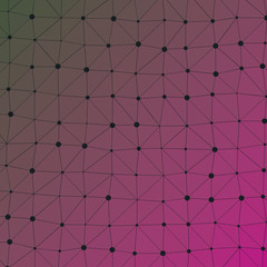 Abstract Low Polygon gradient Generative Art background illustration