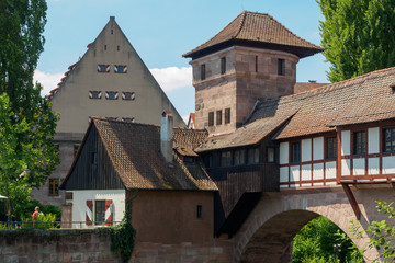 Fototapeta na wymiar The historic old town of Nuremberg in Franconia, Bavaria, Germany
