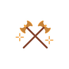 Ax, battle colored icon. Colored element of war, armour illustration. Signs and symbols icon for websites, web design, mobile app on white background