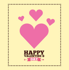 valentines day celebration with hearts