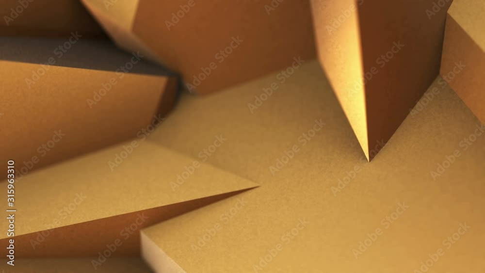 Wall mural abstract folded geometric shapes polygons 3d video animation design background