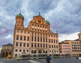Fototapeta na wymiar Renaissance Augsburg Town Hall Swabia Bavaria Germany