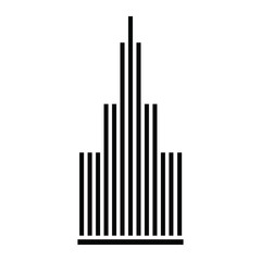 Buildings vector icon. skyscraper illustration sign. hotel symbol. penthouse logo.