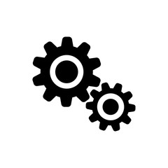 Fototapeta premium Gears vector icon. Settings symbol.