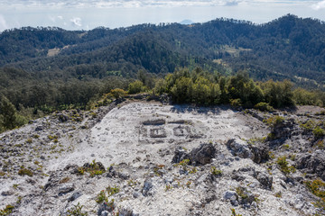 Ancient ruins on Rengganis Peak. Mount Argapura is an inactive volcano complex in East Java, Indonesia. Mount Argapura has the longest climbing track in Java, the distance is around 63km total.