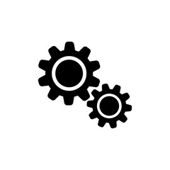 Gears vector icon. Settings symbol.