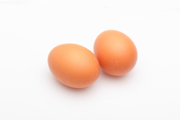 Chicken eggs, raw eggs freshly picked from the farm