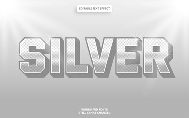3d silver editable text effect